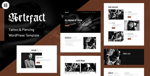 Artefact - Elementor Tattoo Piercing Studio WordPress Theme Logo